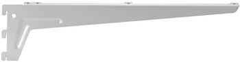 Flange Bracket Length 180-480 mm Shoptec Shopfitting System With two hooks Silver coloured RAL 9006 finish length 230 mm