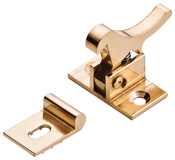 Elbow Catch Spring Loaded for Left or Right Hand Use Polished brass