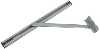 Door Holder Overhead for Inward Opening Doors Aluminium Steel and Plastic Hold-open angle 90° to 130° Silver