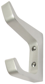 Hat and Coat Hook Aluminium 76 x 76 mm Face fixing Satin anodised aluminium finish