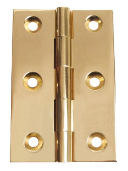 Butt Hinge Unwashered 75 x 51 mm Brass With brass pin Polished