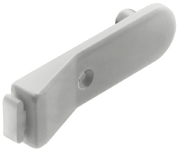 Door Stop with One Dowel Plastic with PVC Buffer For series drilled holes White