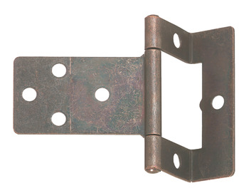 Flush Hinge Cranked Non Mortice Steel Non mortice for medium duty applications Electro brassed