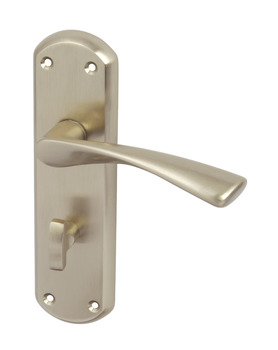 Lever Handles on Backplates for Bathroom Lock Zinc Alloy Olton Designed for interior doors Polished chrome