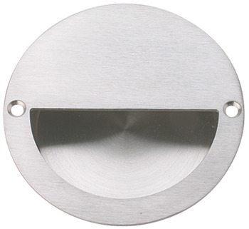Pull Handle Flush Ø 90 mm 316 Stainless Steel Suitable for use on swing and sliding timber doors Polished