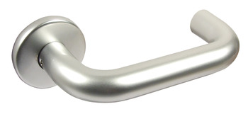 Lever Handles Safety Sprung on Round Roses Ø 20/22 mm Aluminium Ø 20 mm satin anodised