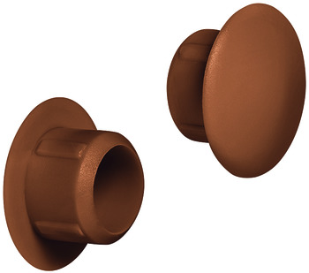 Cover Cap Plastic for Blind Holes Ø 10 mm For push fitting Fawn brown RAL 8007