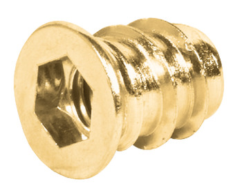 Screw-In Sleeve with Rim Steel Length 17 mm M6 internal thread yellow chromatized - view 2