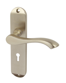 Lever Handles on Backplates for Lever Latch Zinc Alloy Welford Designed for interior doors Satin nickel