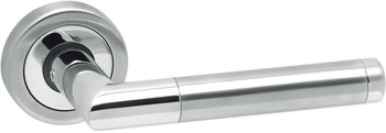 Lever Handles on Round Roses 304 Stainless Steel Space Startec Polished/satin stainless steel