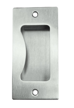 Pull Handle Flush 100 x 50 mm 316 Stainless Steel Suitable for use on sliding timber doors Satin
