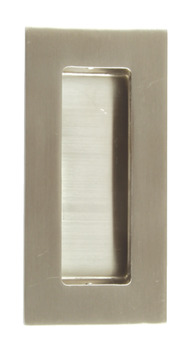 Pull Handle Flush 100 x 50 mm Stainless Steel Concealed fixing Polished