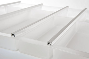 Cutlery Tray Set for Matrix Box P and Grass Nova Pro Ninka Cuisio For drawer box depth 450 mm for cabinet width 1000 mm frosted white