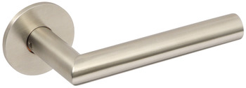 Lever Handles Ø 19 mm on Round Roses 316 Stainless Steel Pyrenean Satin stainless steel
