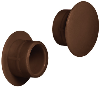 Cover Cap for Ø 12 mm Blind Hole For push fitting Dark brown RAL 8014