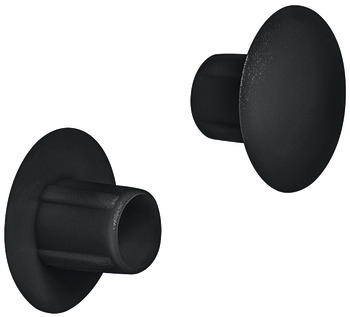 Cover Cap for Blind Holes Ø 5 mm Plastic For push fitting Black RAL 9005