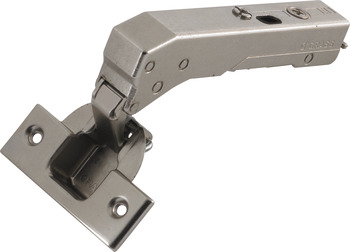 Concealed Post Hinge for Blind Corner Applications Tiomos 110° Click on arm Screw fixing cup with soft close