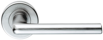 Lever Handles on Round Roses Zinc Alloy San Lorenzo On concealed fixing roses Polished chrome