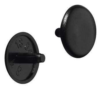 Trim Cap for Hospa Screws with Countersunk Head Plastic Black RAL 9005