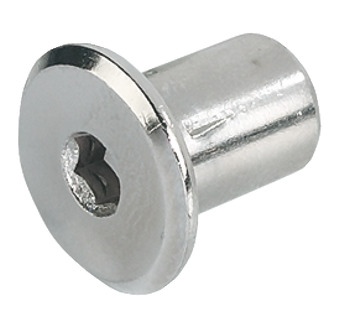 M6 Sleeve Nut with SW4 Hexagon Socket Steel With flat head burnished