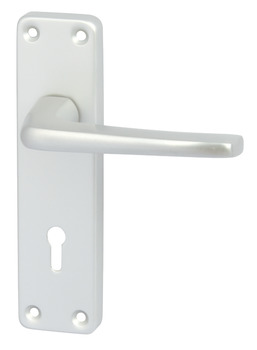 Lever Handles on Backplates for Lever Lock Aluminium Cransley Satin anodised