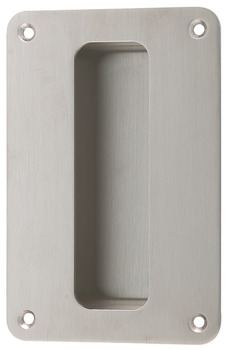Pull Handle Flush 150 x 100 mm 316 Stainless Steel Suitable for use on swing and sliding timber doors Satin