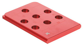 Drill Guide Häfele Red Jig for Connectors and Series Drilled Holes For holes 37/60 mm