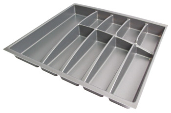 Plastic Cutlery Insert Depths 423/473 mm for Cabinet Widths 400-1000 mm Anthracite For cabinets with 18/19 mm board thickness 473 mm depth for cabinet width 6000 mm