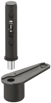 Pivot Hinge 140° Without Stop For flush mounted doors Black