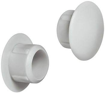 Cover Cap Plastic for Blind Holes Ø 10 mm For push fitting Light grey (RAL 7035)