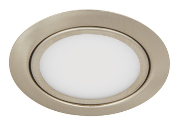 LED Downlight 12 V Rated IP 20 2.4 W Loox Compatible Brushed nickel plated finish light colour 3000 K