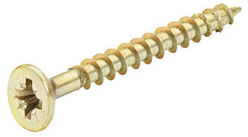 Spax Chipboard Screw, Countersunk Head, PZ, Fully Threaded, Yellox Coated, 3 x 12 mm