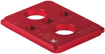 Drill Guide Häfele Red Jig for Minifix 12/15 For Minifix 12/15