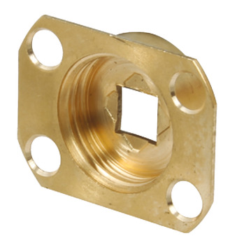Fixed Dead Mount for 8 mm Square Spindle to Fix Dead Pairs of Levers/Knobs Self colour brass