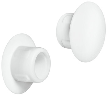 Cover Cap Plastic for Blind holes Ø 8 mm For push fitting White