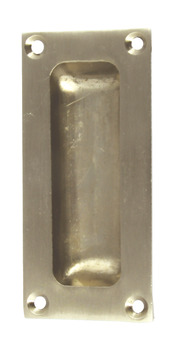Flush Pull Handle 42 x 90 mm Brass or Zinc Alloy Suitable for timber sliding doors Satin nickel plated zinc alloy