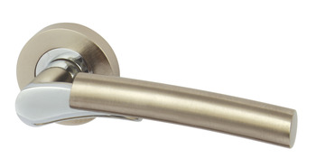 Lever Handles on Round Roses Zinc Alloy Arkles Designed for interior doors Polished chrome/Satin nickel