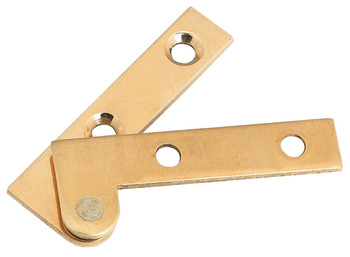 Corner Pivot Hinge 250° Without Stop Straight Outer Knuckle Brass Length 50 mm