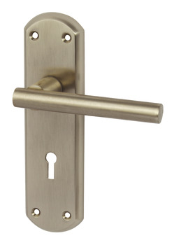 Lever Handles on Backplates for Lever Lock Zinc Alloy Varthen Designed for interior doors Polished chrome