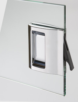 Door Handle Pocket Sliding Aluminium Polished chrome plated