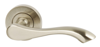 Lever Handles on Round Roses Zinc Alloy Welford Designed for interior doors Satin nickel
