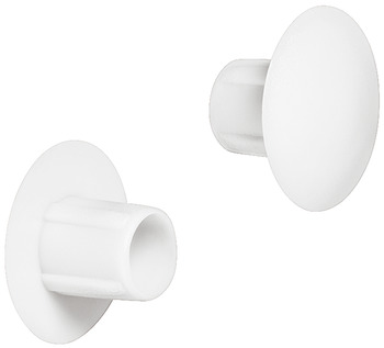 Cover Cap for Blind Holes Ø 5 mm Plastic For push fitting White RAL 9010