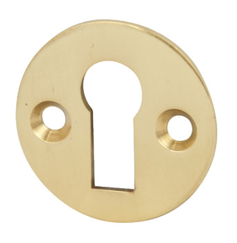 Escutcheons Plain Standard Keyway Face Fixing Brass Polished