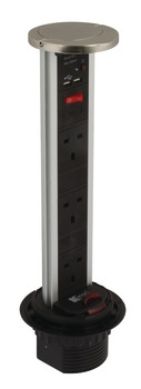 please look With neon master switch Black and aluminium finish with chrome top