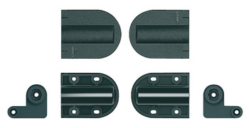 Chest Lid Hinge for Medium Sized Lids Opening angle 105° Black