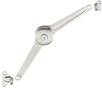 Flap/Lid Stay Complete Set Duo Standard 3666 Heavy version opening angles: 75° 90° or 110° For sheet metal screws distance from edge 37 mm nickel plated