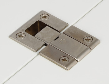 Flap Hinge Set 90° for Flaps or Lid Stays Kimana Nickel plated steel