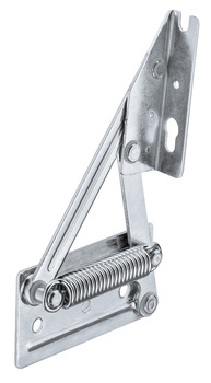 Bench Seat Hinge with Spring Steel For seat tops weighing 8 kg or 12 kg max Weight 12 kg blue zinc galvanized spring