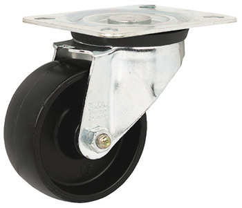 Swivel Single Wheel Castor without Brake Wheel Ø 80-125 mm 100 mm Plate Fixing with screw-on plate Wheel Ø 100 mm load capacity 125 kg