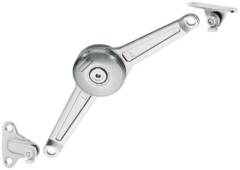 Flap/Lid Stay Complete Set Duo Standard Light version opening angles: 75° 90° or 110° For Hospa screws distance from edge 28 mm nickel plated